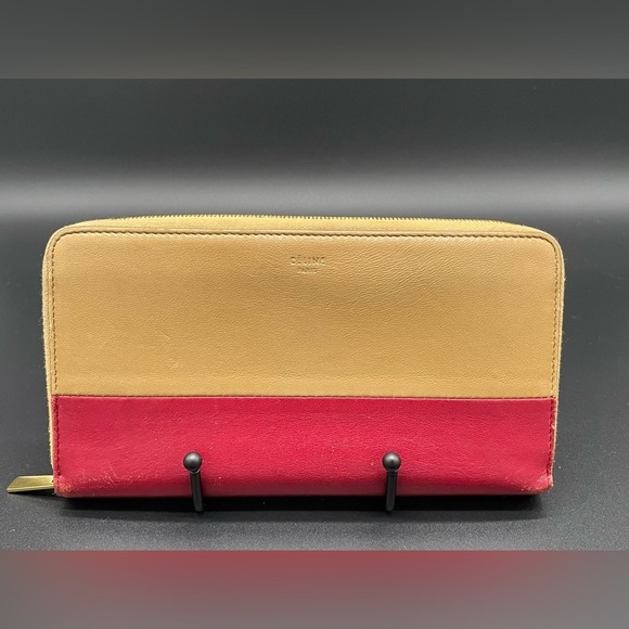 Celine Bicolor Long Zip-Around Wallet - Picture 1 of 16